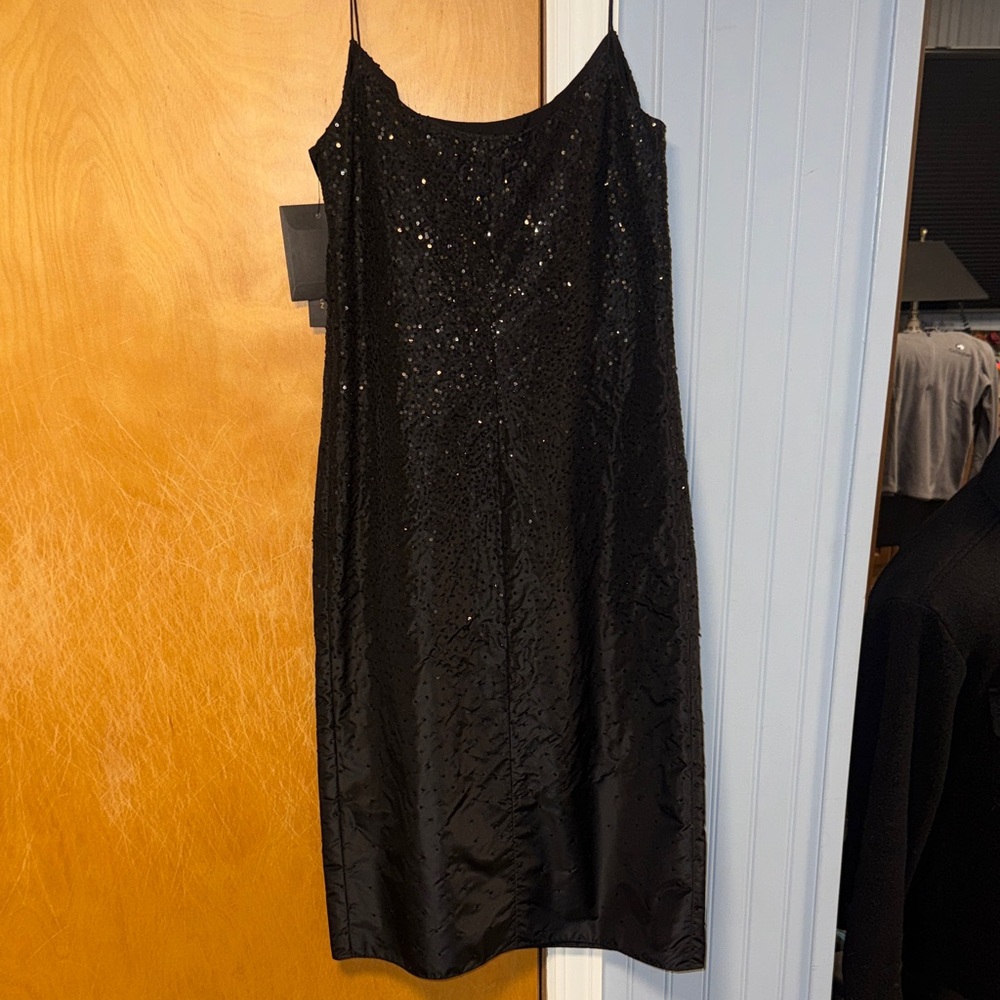Donna Karan Black Sequin Dress